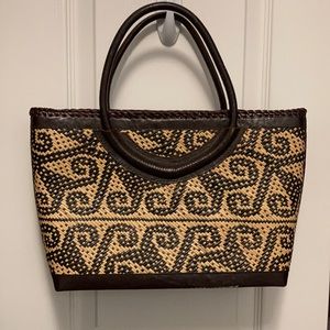 Unique wooden woven purse